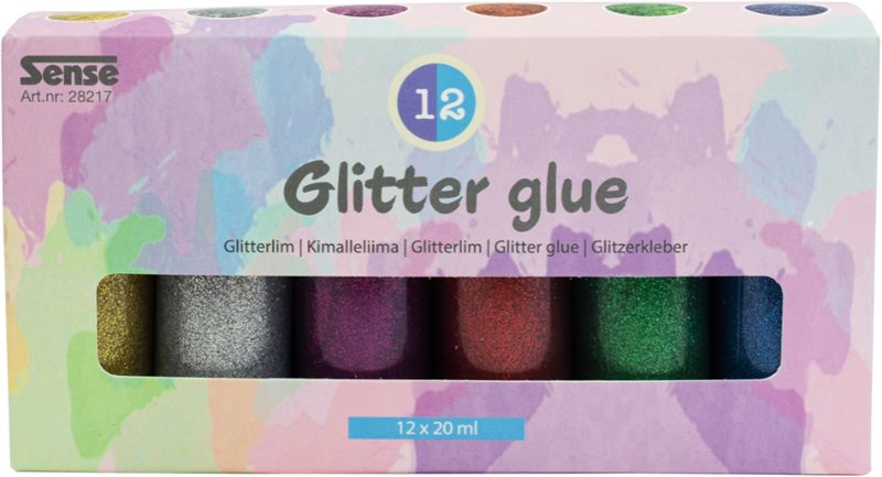Glitterlim flaskor 12-P