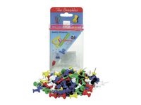 Kartnål Push-pin sort.färger 100/FP