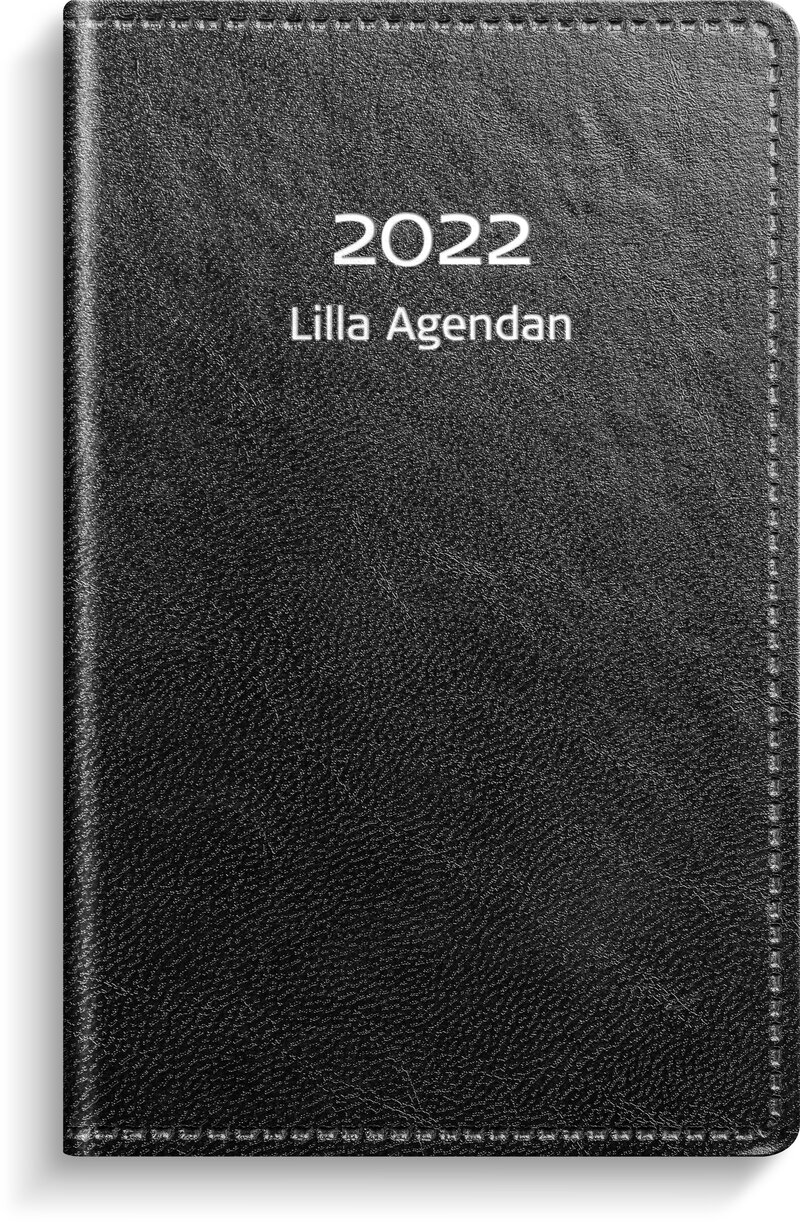 Lilla Agendan, svart konstläder, FSC Mix