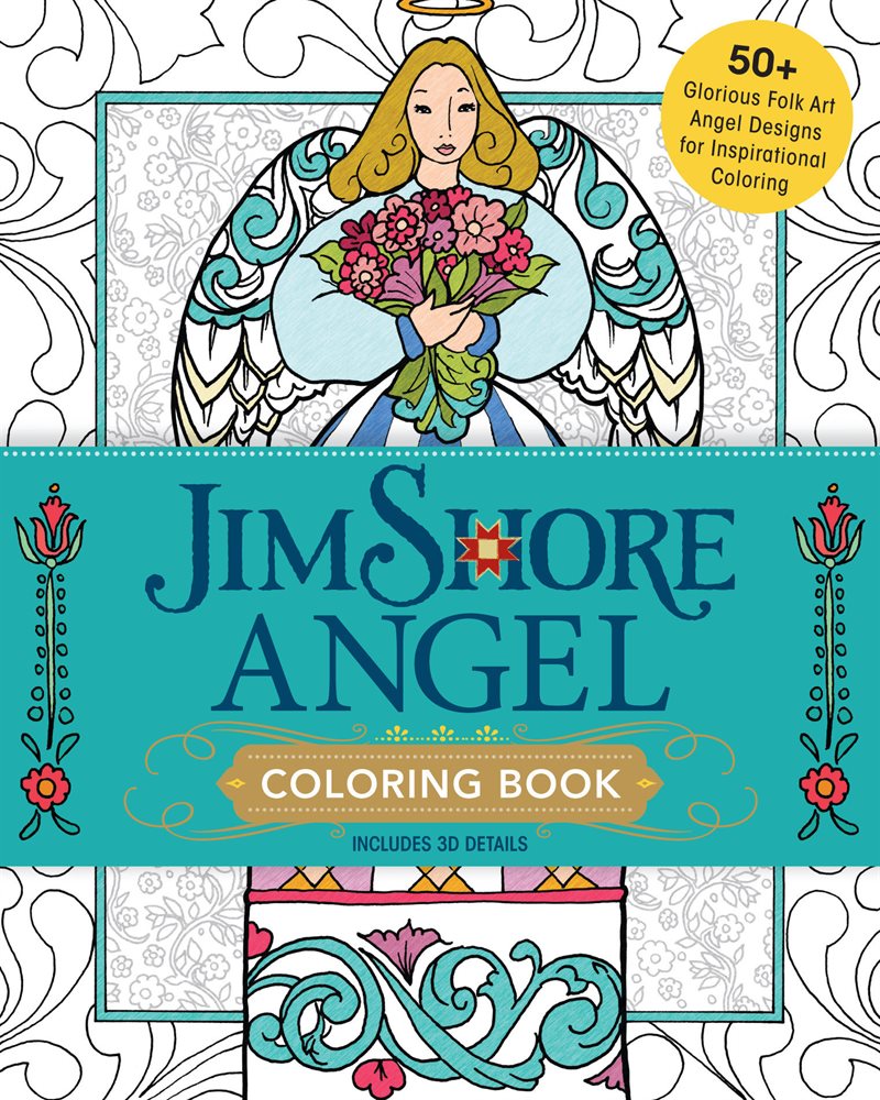 Jim shores angel coloring book - 55+ glorious folk art angel designs for in