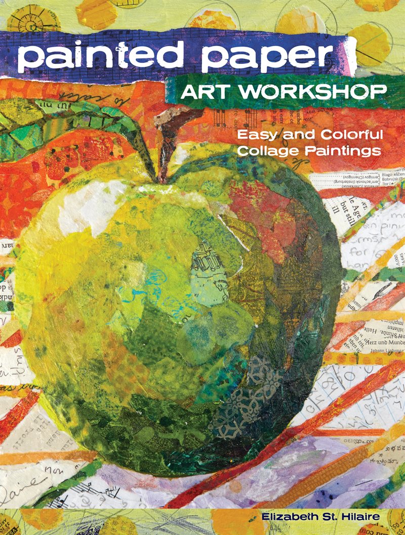 Painted paper art workshop - easy and colorful collage paintings