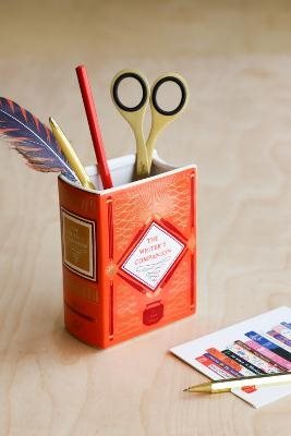 Bibliophile Ceramic Vase: The Writer