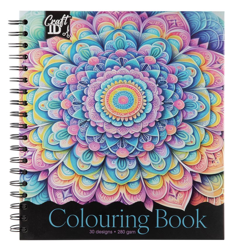 Mandala målarbok med spiralbindning : 30 ark, 280 gram