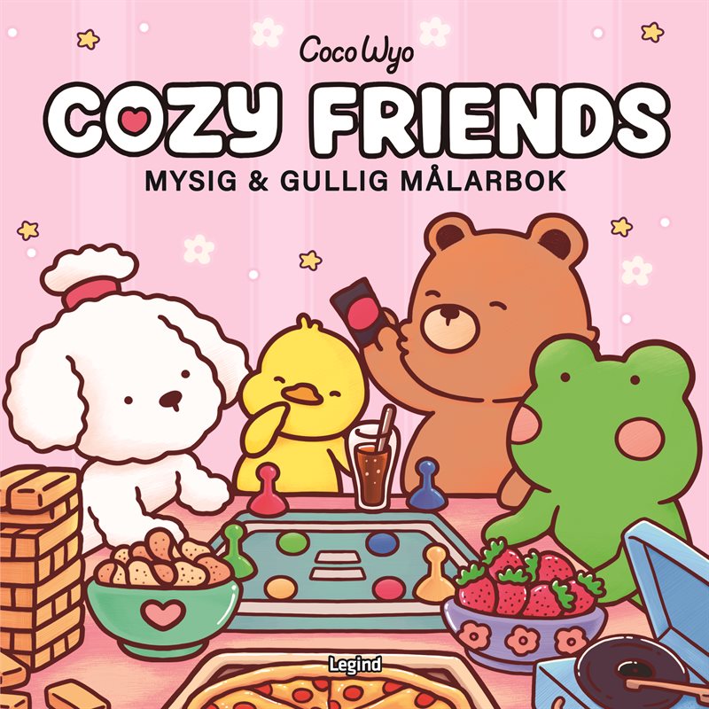 Cozy Friends : Mysig och gullig Cozy Coloring målarbok från Coco Wyo