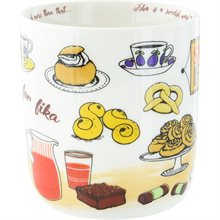 Porslinsmugg,   Swedish Fika, 37 cl