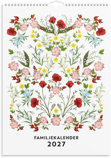 Familjekalender 2027 Illustrerad blomster