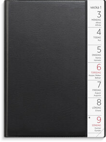 Liten Veckokalender, svart plast, FSC Mix