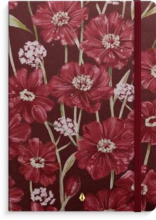 Notebook Deluxe A5 burgundy flower